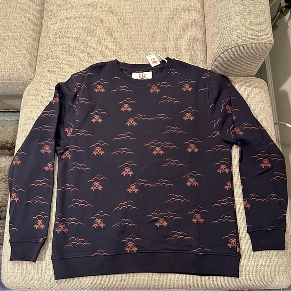 ID Menswear Japanese Kiri Pattern Print Sweatshirt XL NWT - Picture 6 of 11